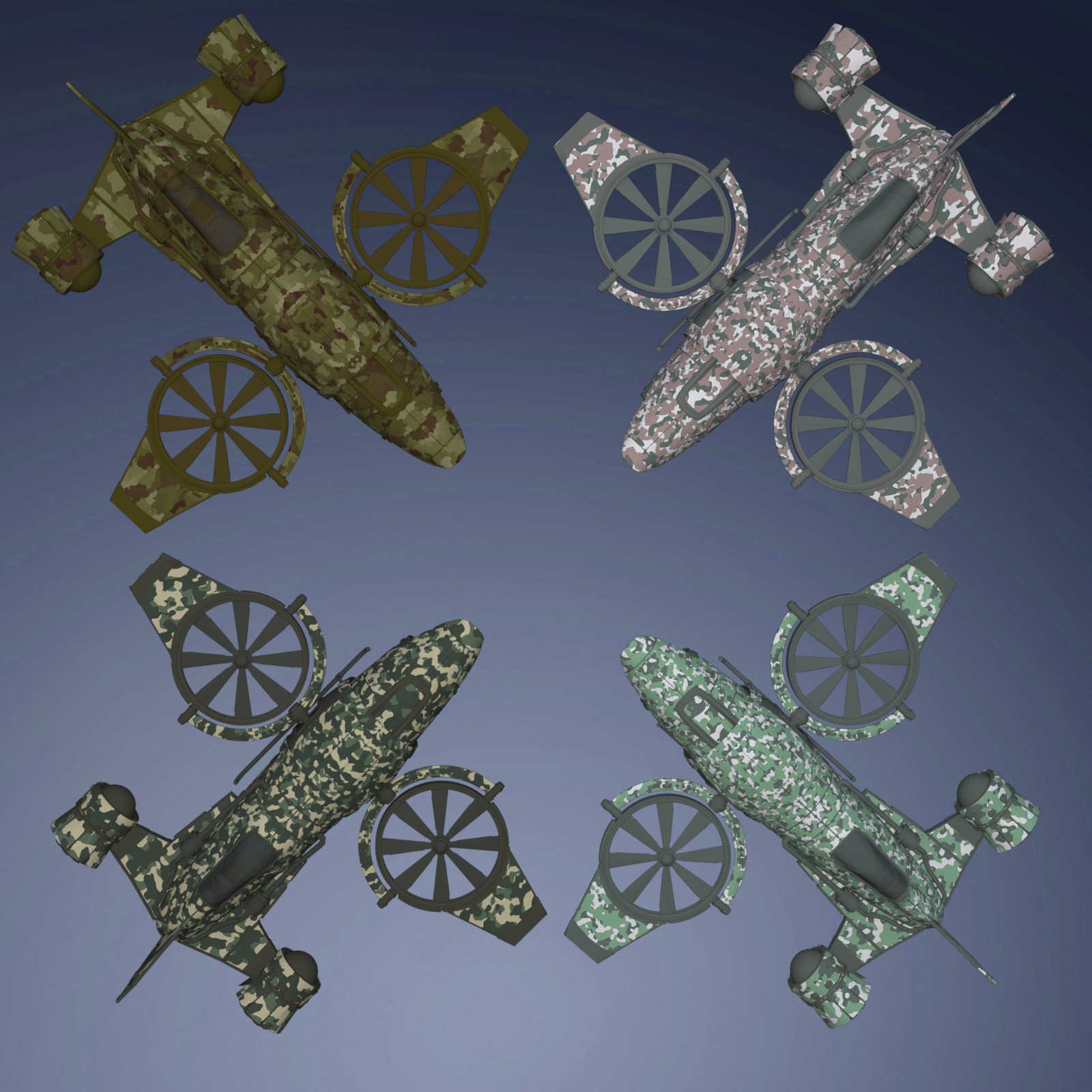 Camo-Cool Colors SuperPak for Iron Shark in Poser by N/A
