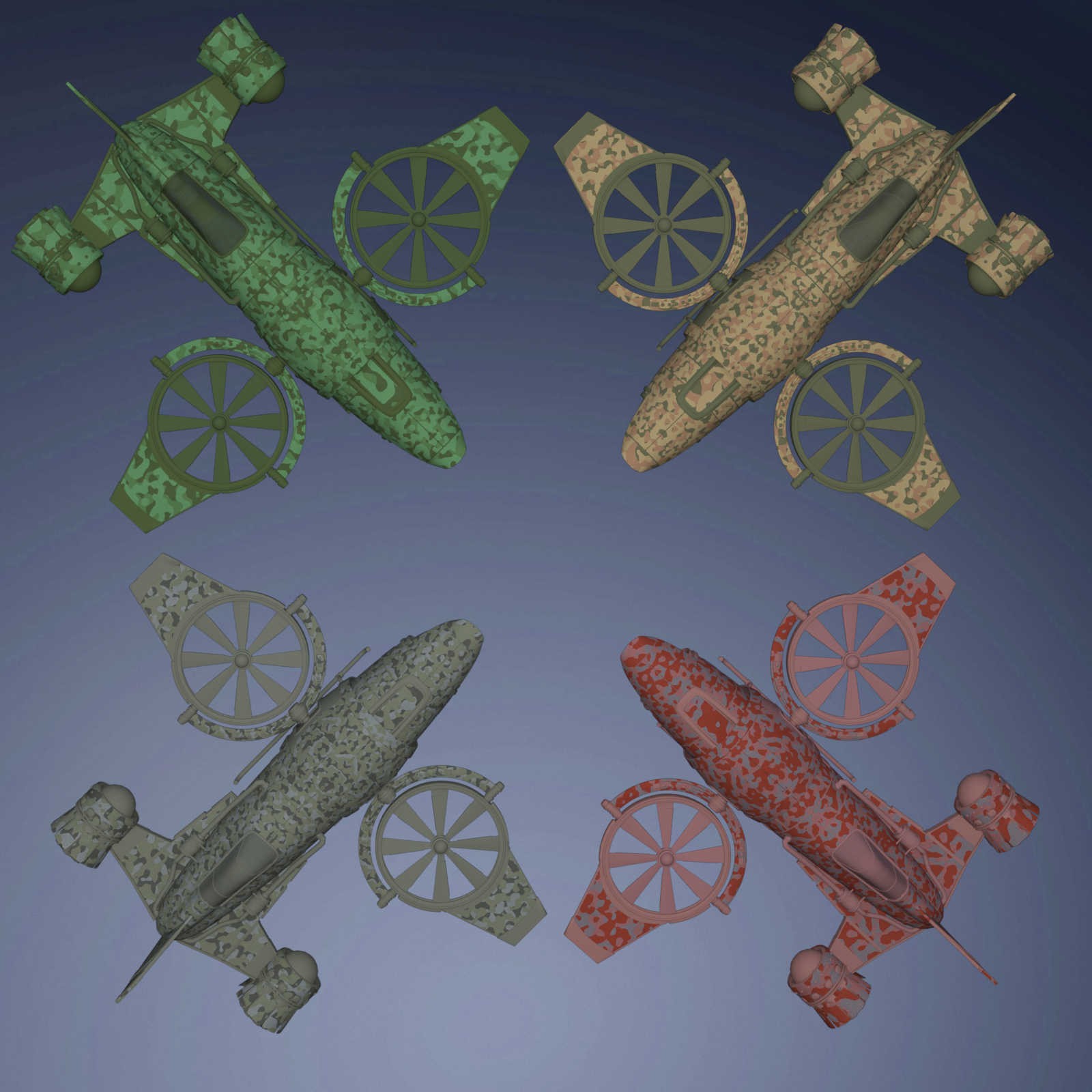 Camo-Cool Colors SuperPak for Iron Shark in Poser by N/A