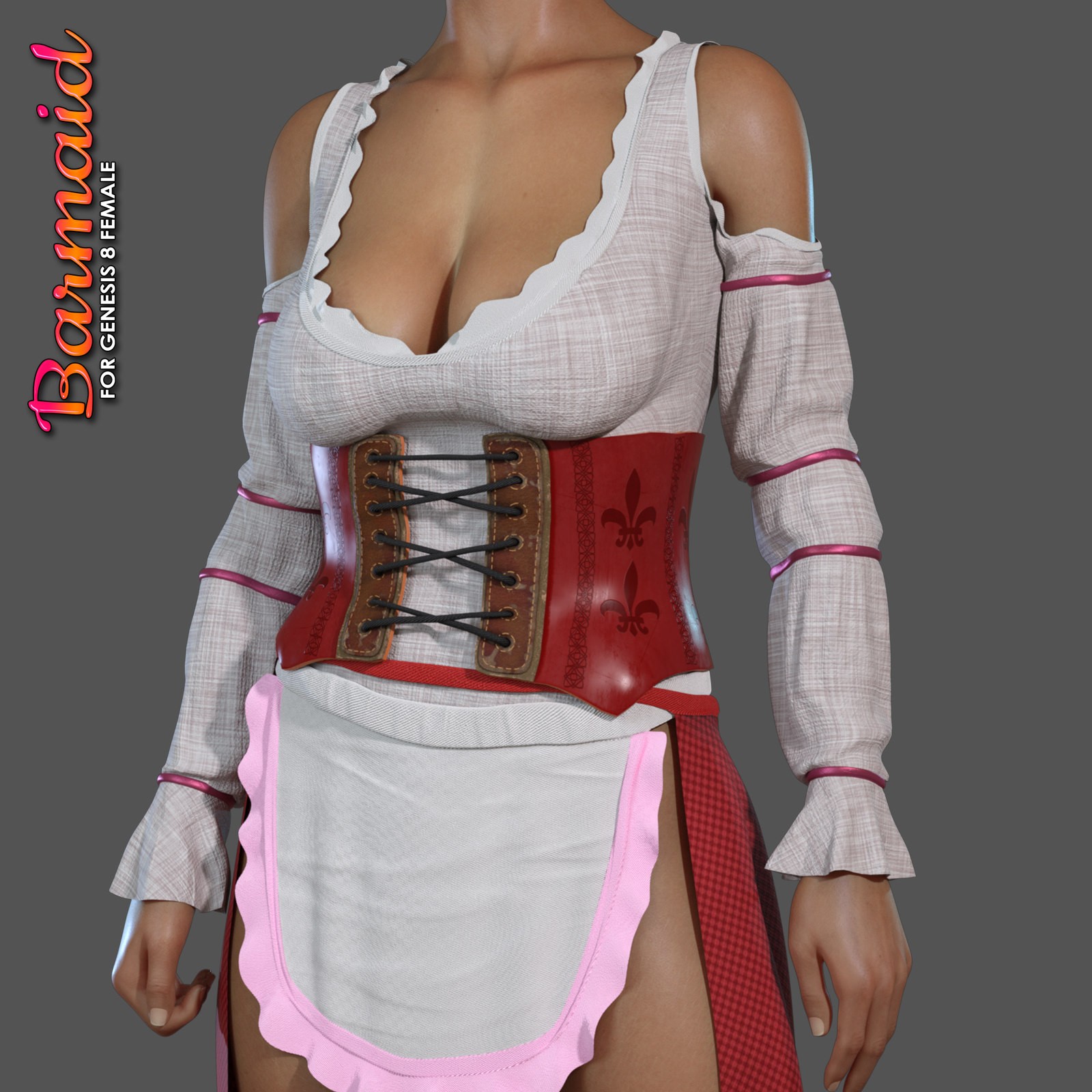 Exnem dForce Barmaid Outfit for Genesis 8 Female by N/A