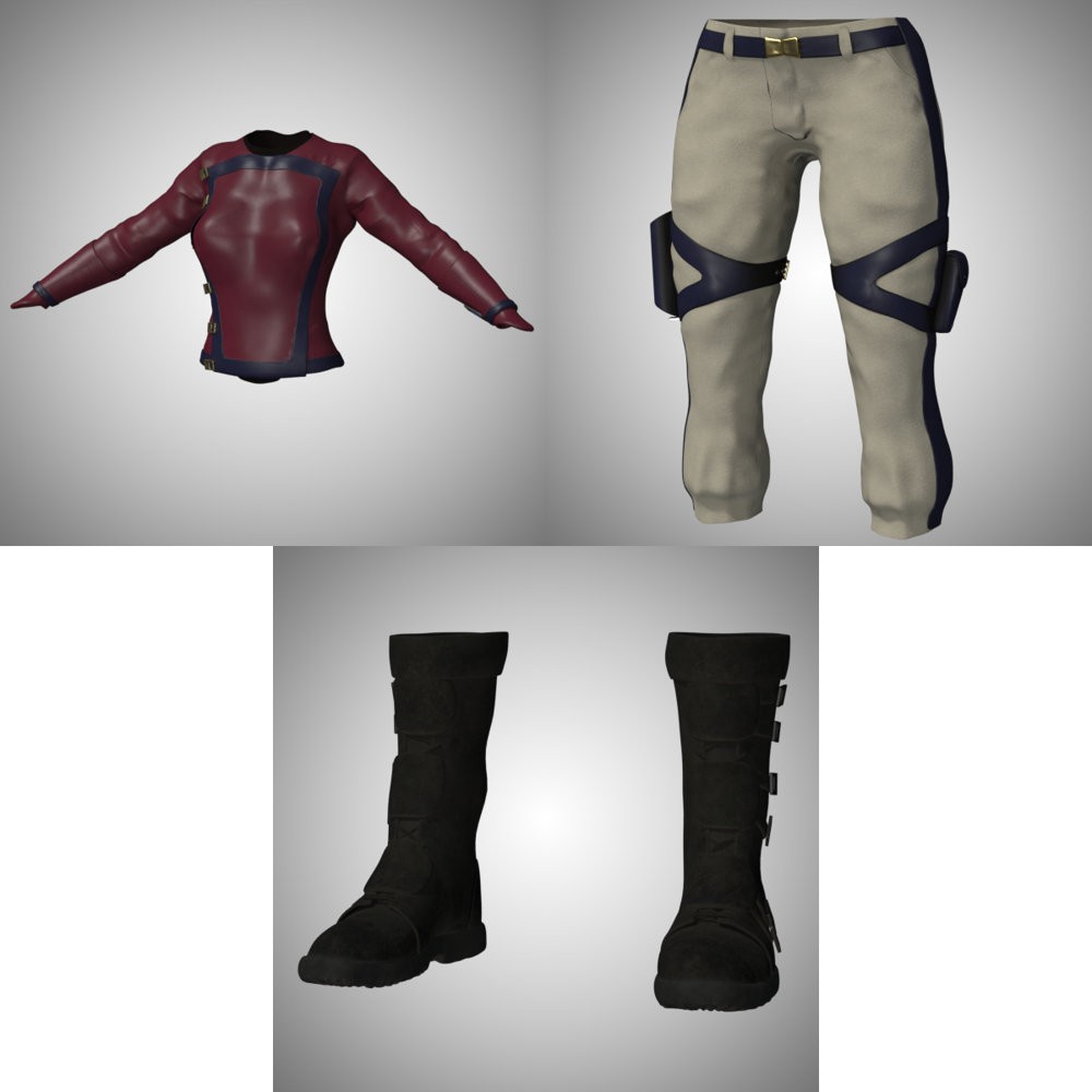 SC High Guard Uniform for La Femme 2 for Poser by N/A