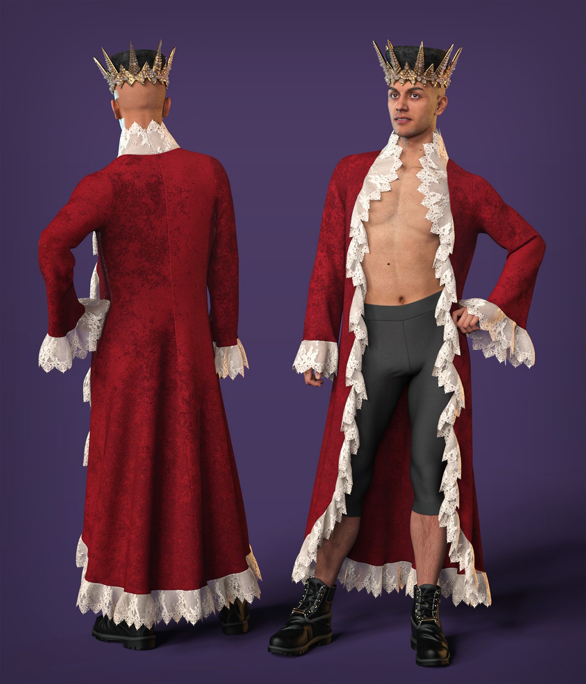 FRQ dForce: Frilly Coat for Genesis 9 by N/A
