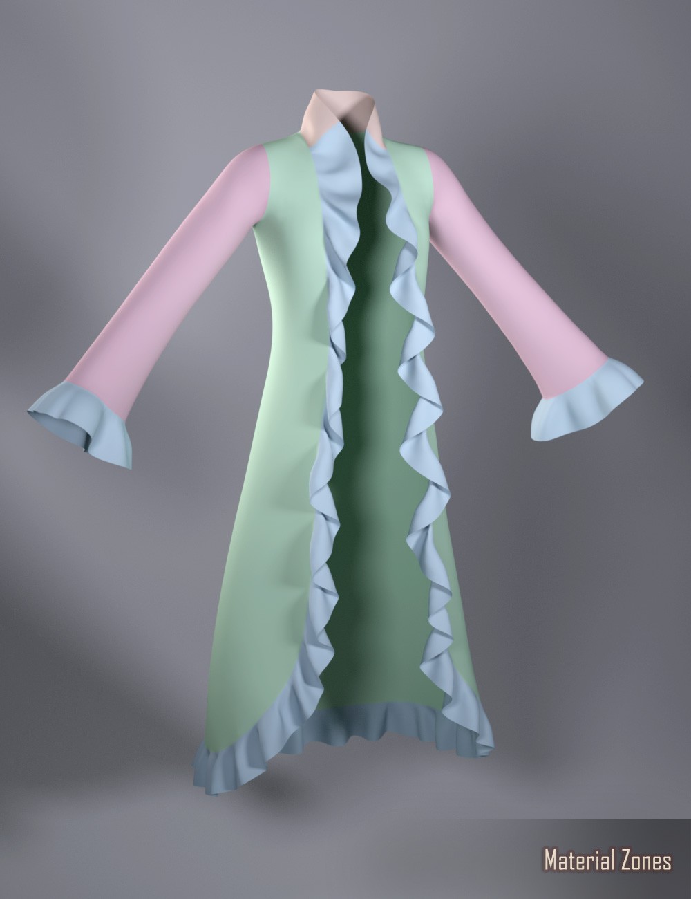 FRQ dForce: Frilly Coat for Genesis 9 by N/A