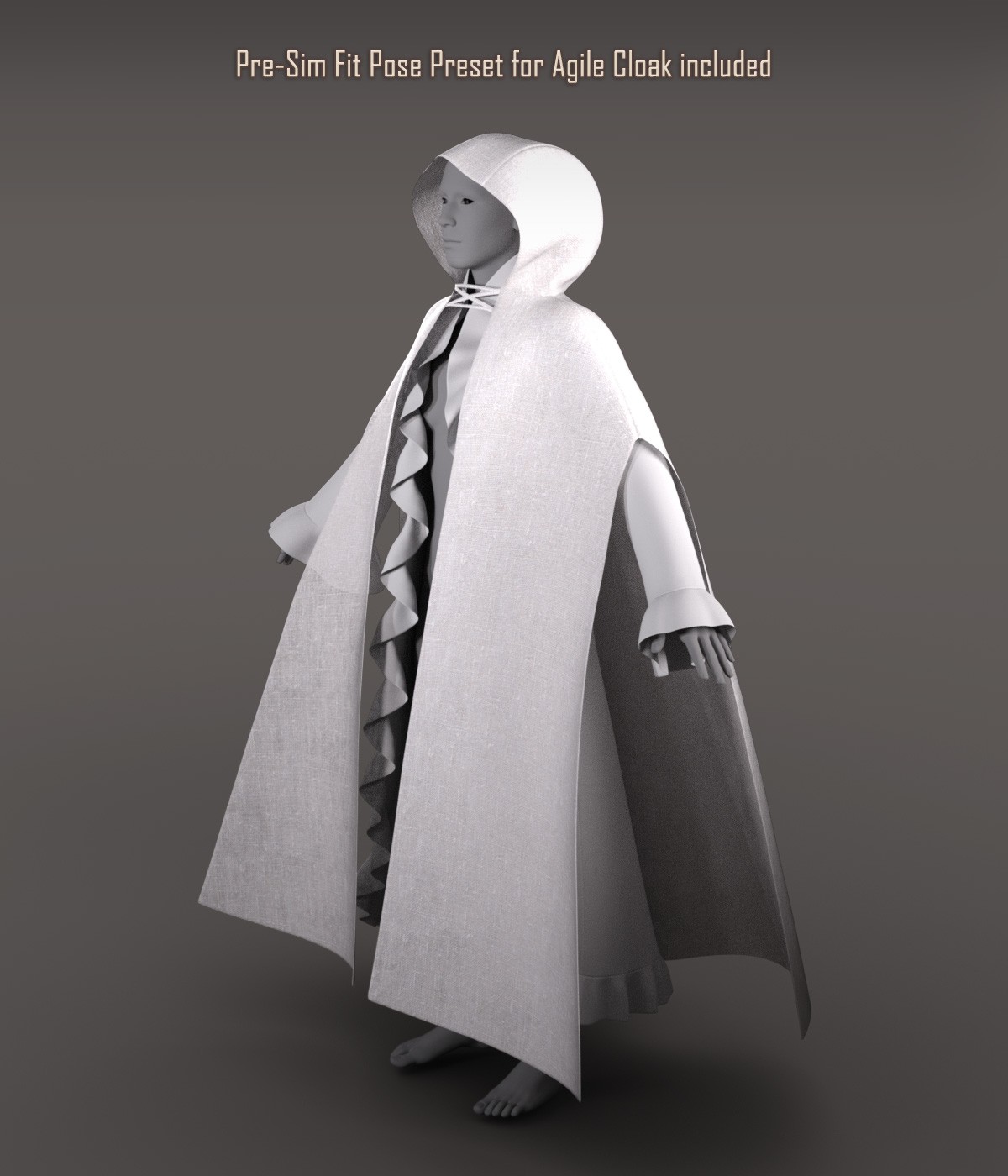 FRQ dForce: Frilly Coat for Genesis 9 by N/A