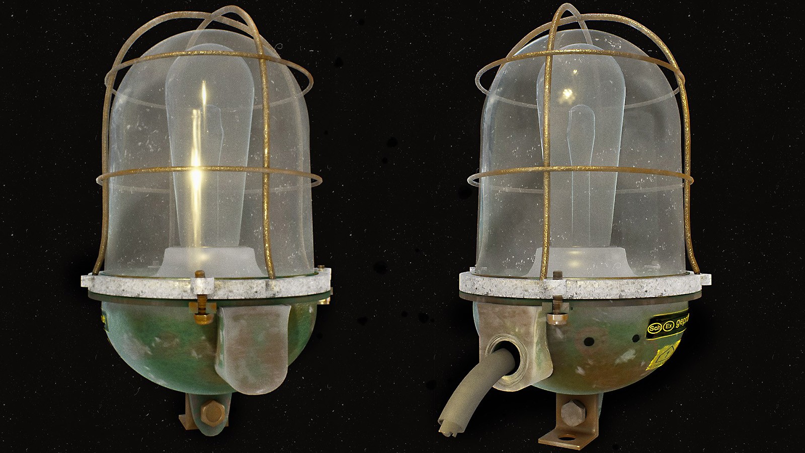 Old Bunker Lamp by N/A