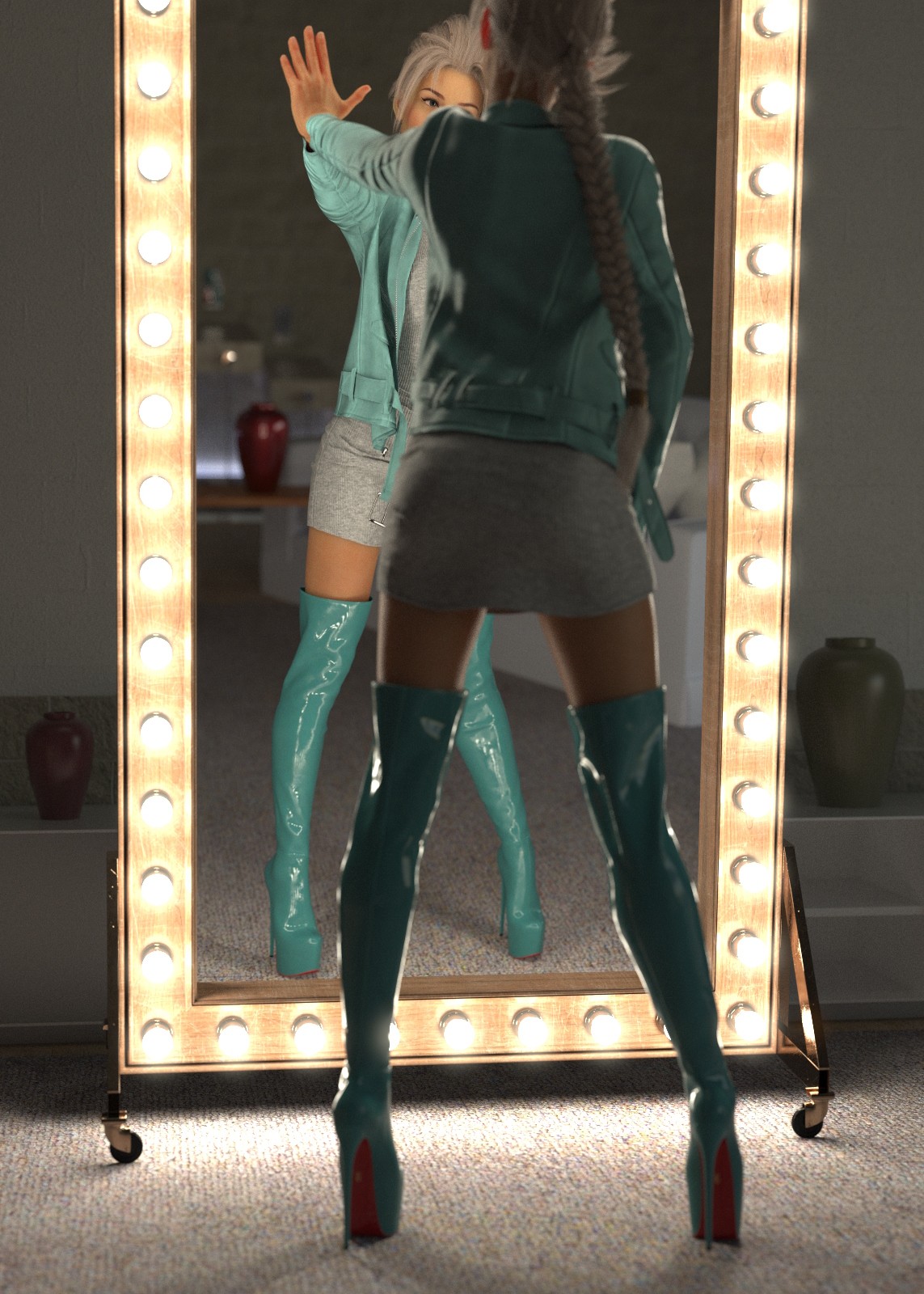 DTT Super High Heel Thigh High Boots by N/A