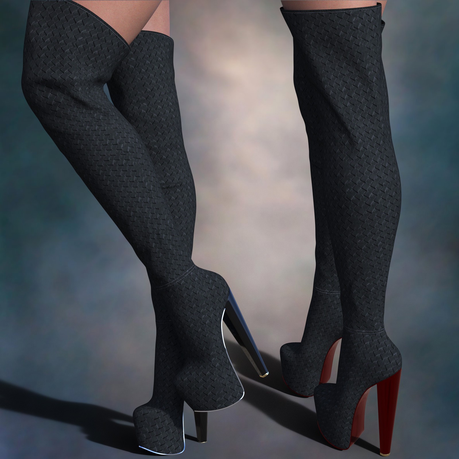 Mystic Threads for DTT Super High Heel Thigh High Boots by N/A