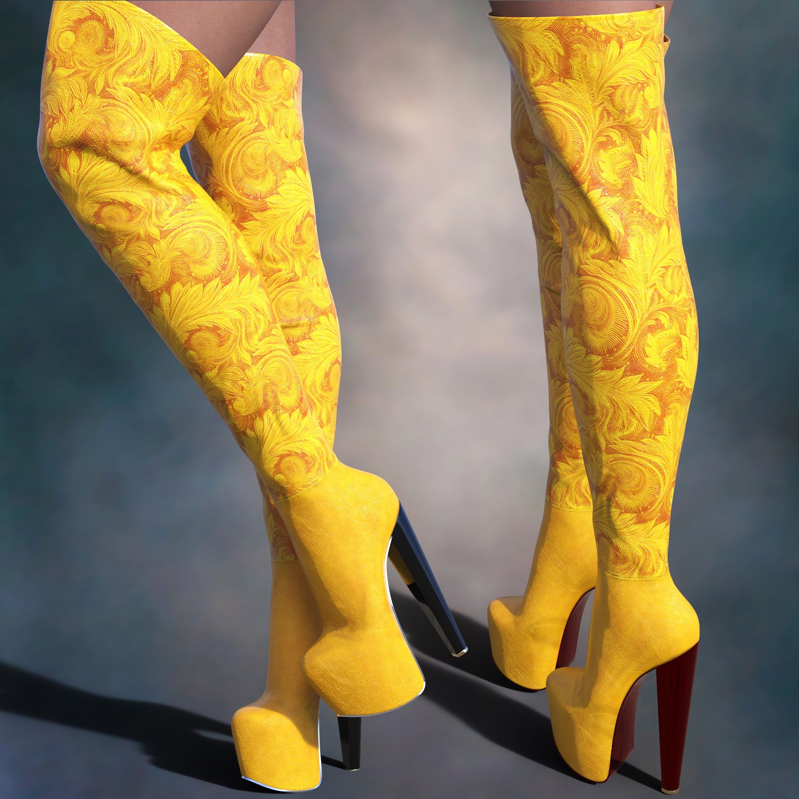Mystic Threads for DTT Super High Heel Thigh High Boots by N/A