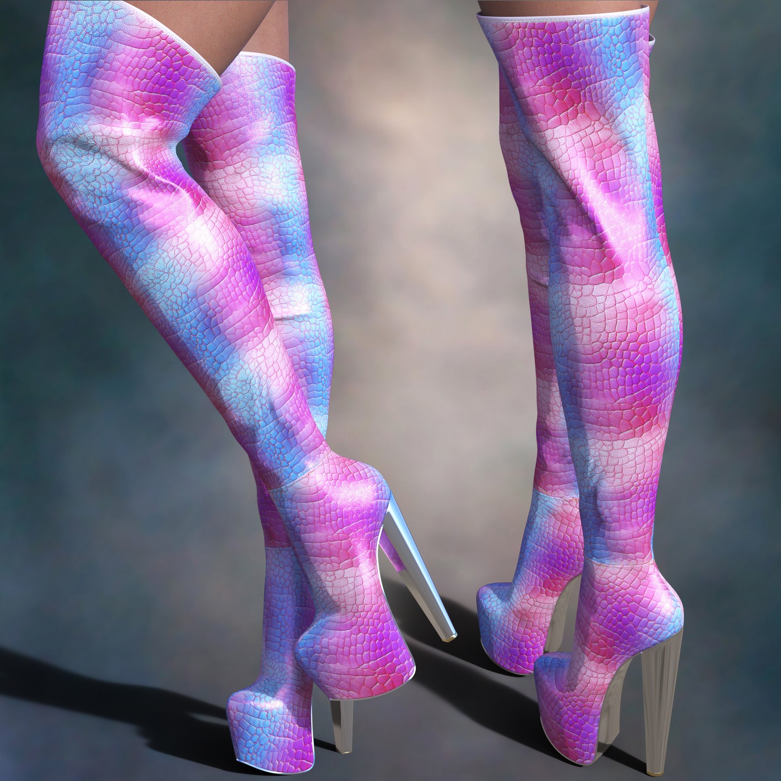 Mystic Threads for DTT Super High Heel Thigh High Boots by N/A