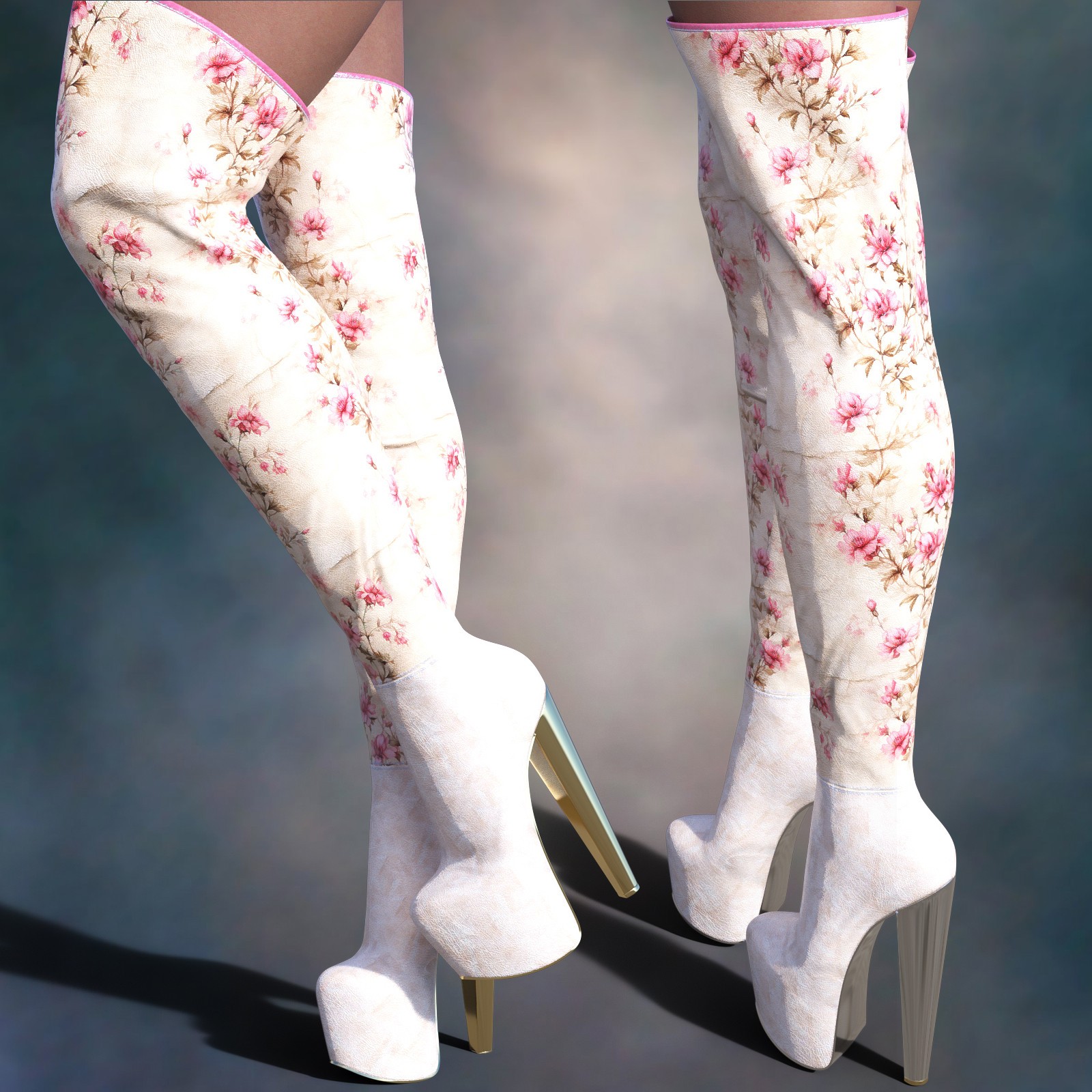Mystic Threads for DTT Super High Heel Thigh High Boots by N/A
