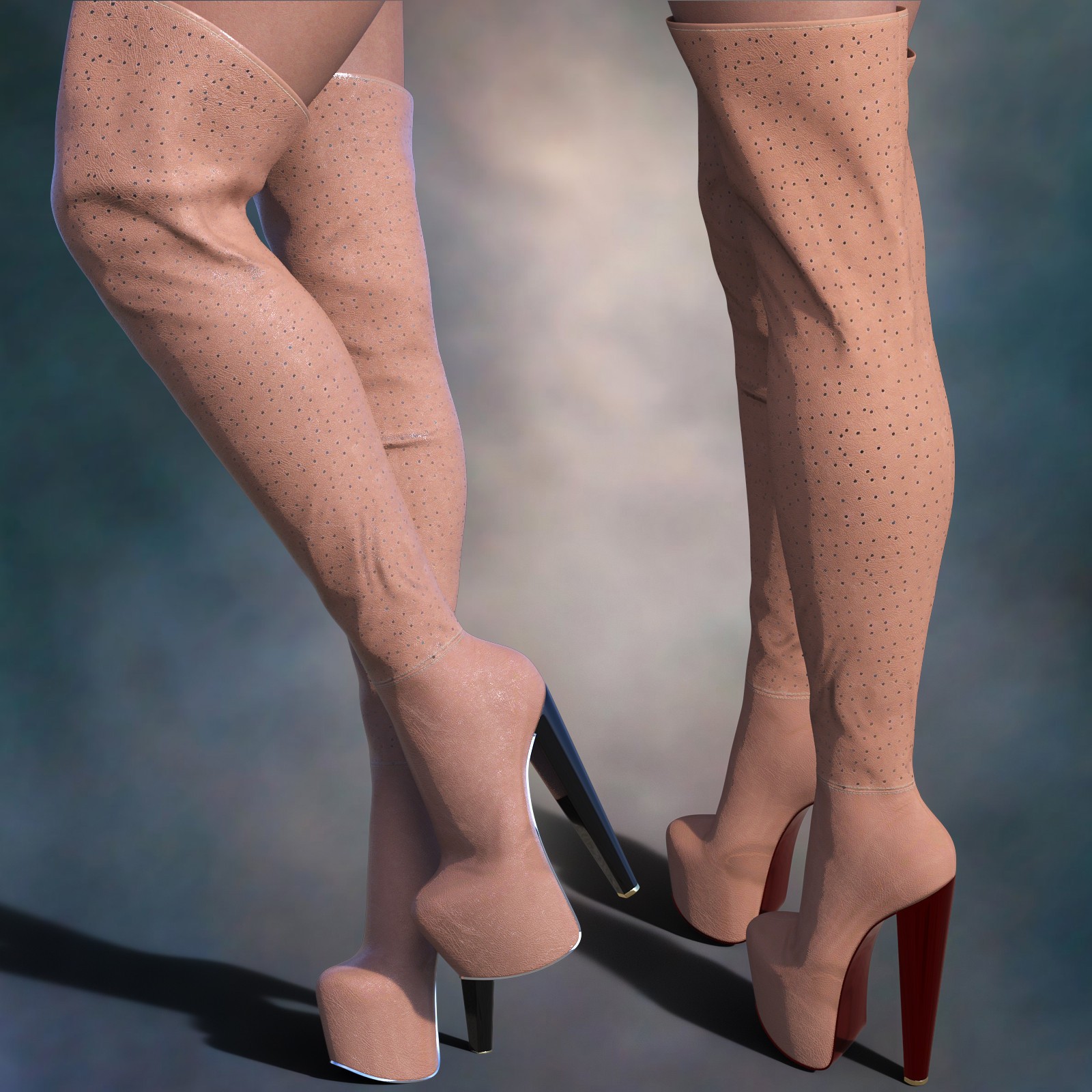 Mystic Threads for DTT Super High Heel Thigh High Boots by N/A