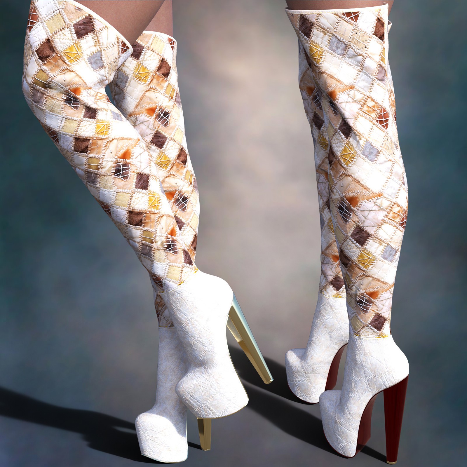 Mystic Threads for DTT Super High Heel Thigh High Boots by N/A