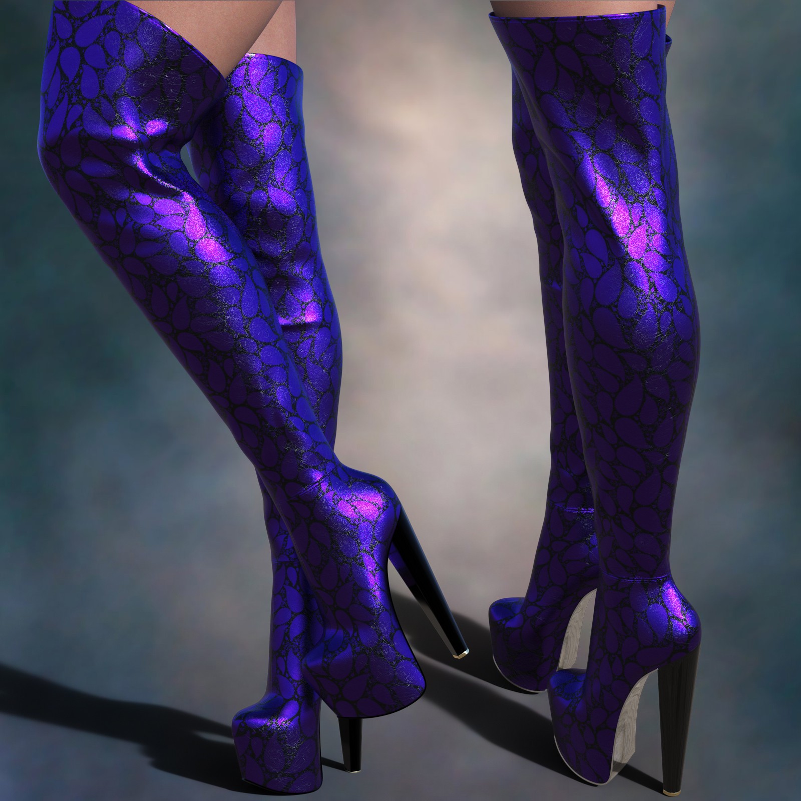 Mystic Threads for DTT Super High Heel Thigh High Boots by N/A