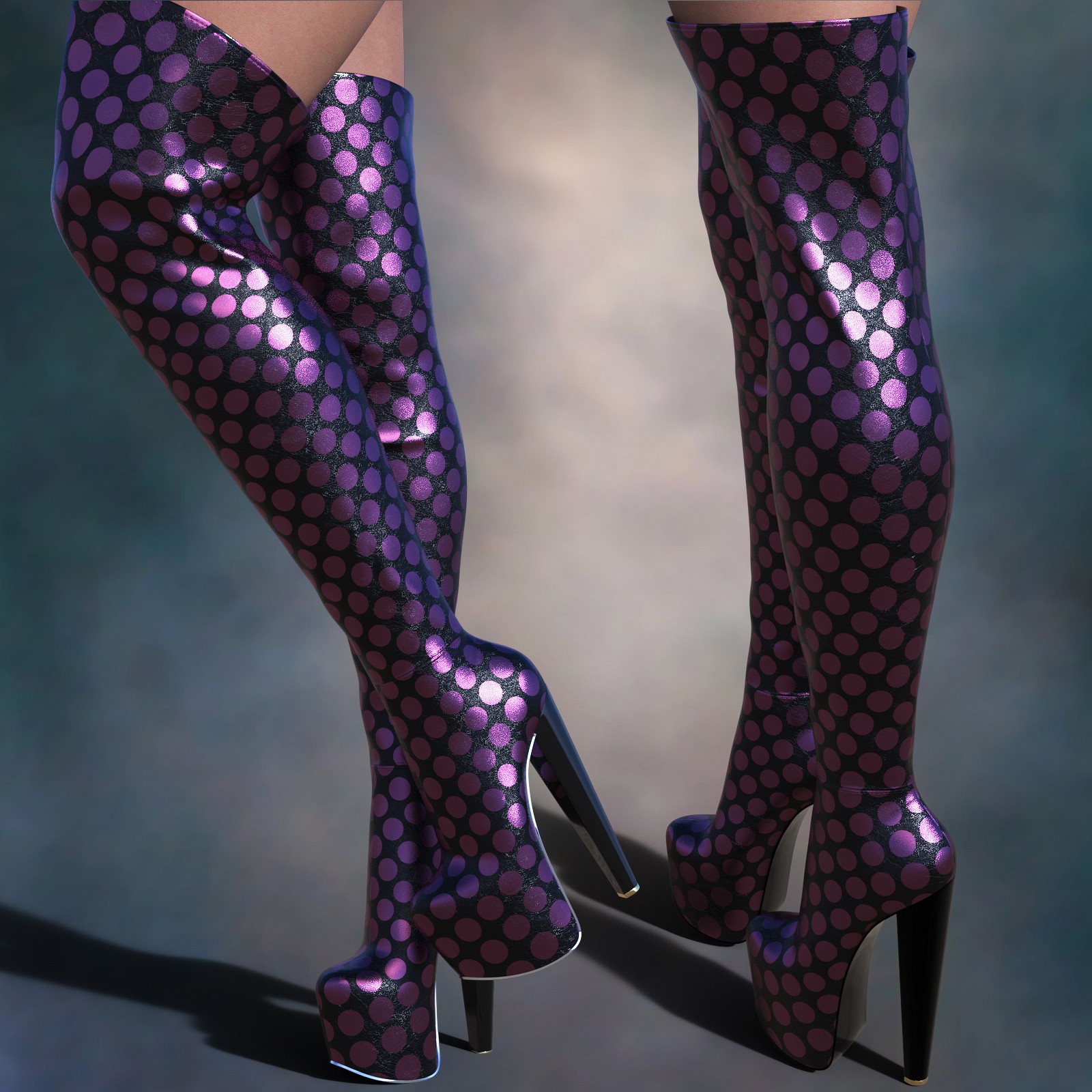 Mystic Threads for DTT Super High Heel Thigh High Boots by N/A