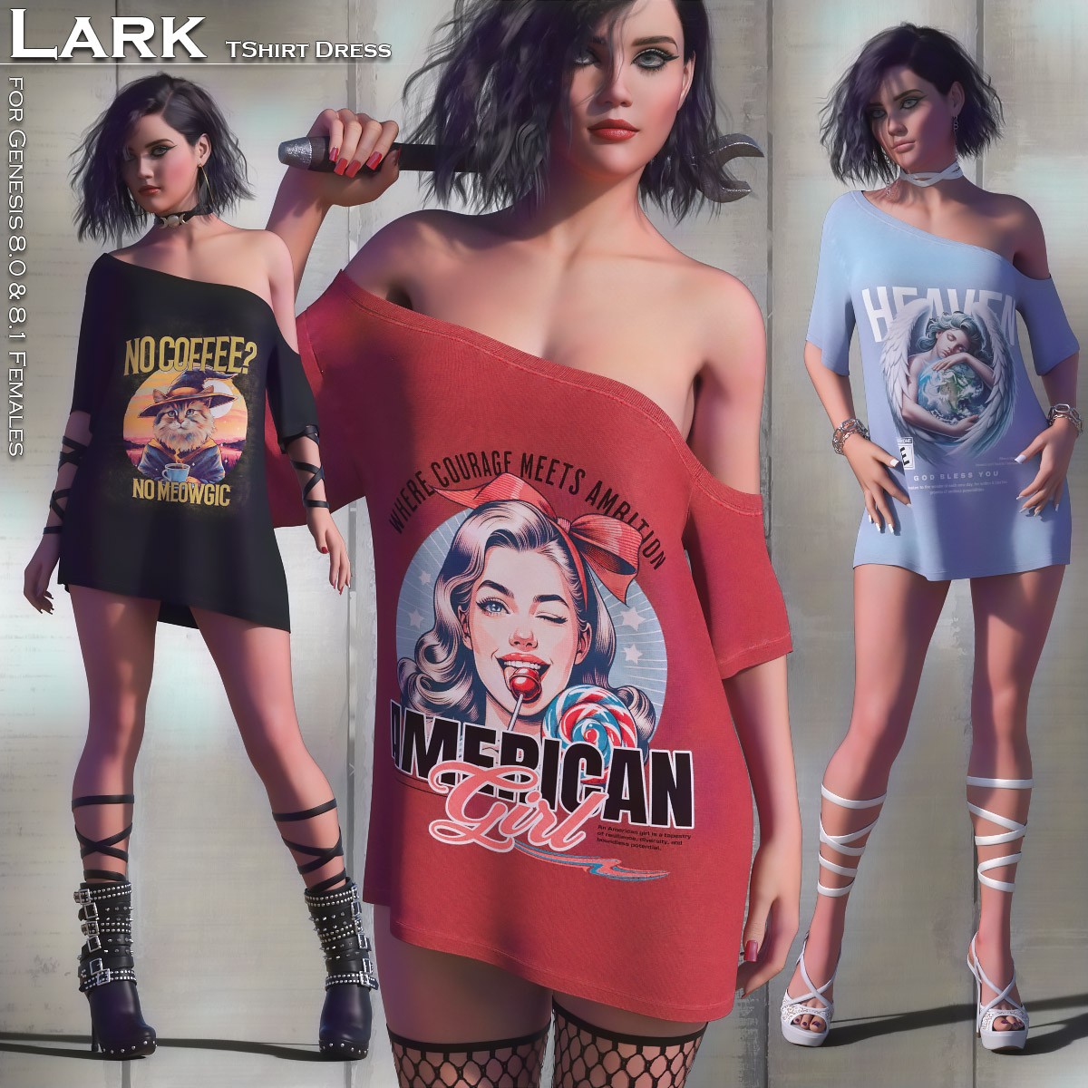 Lark TShirt Dress for G8/8.1 Females by N/A