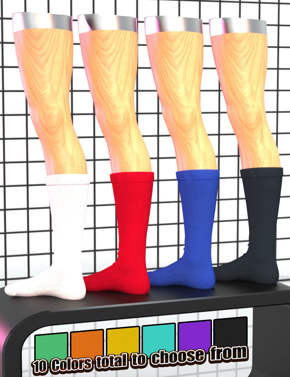 3DL Lots O' Socks For Genesis 8 Females by N/A