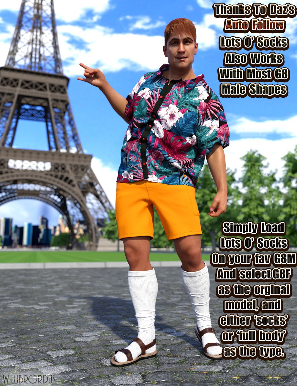 3DL Lots O' Socks For Genesis 8 Females by N/A