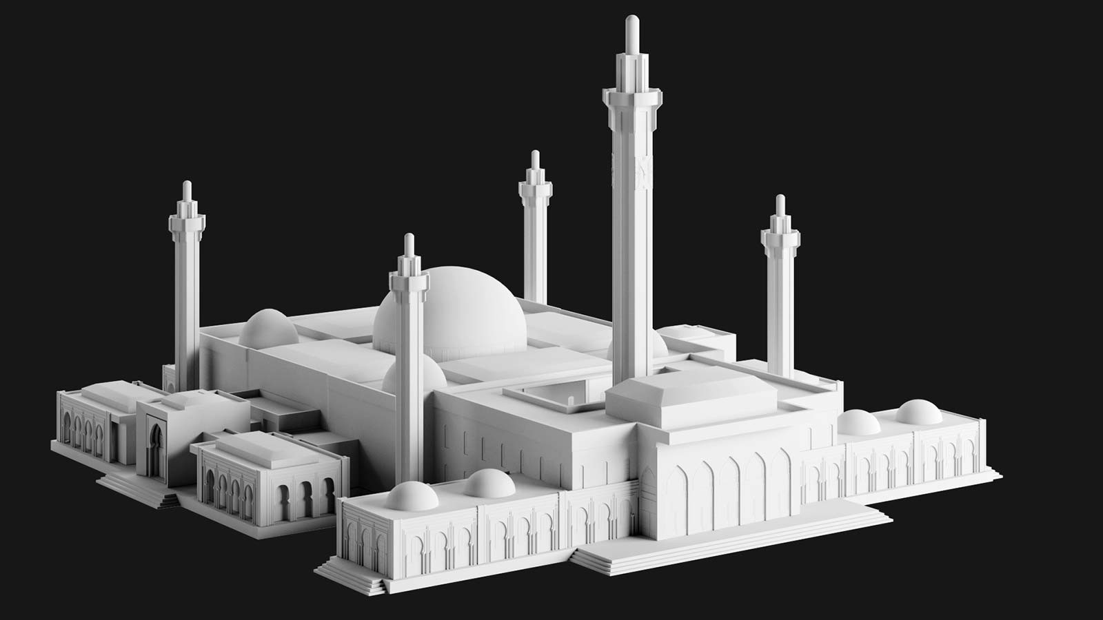 Massalikoul Djinane Mosque - Giant 3D Printable Model by N/A