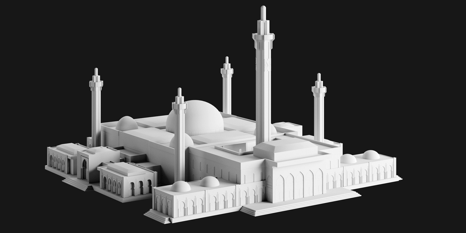 Massalikoul Djinane Mosque - Giant 3D Printable Model by N/A