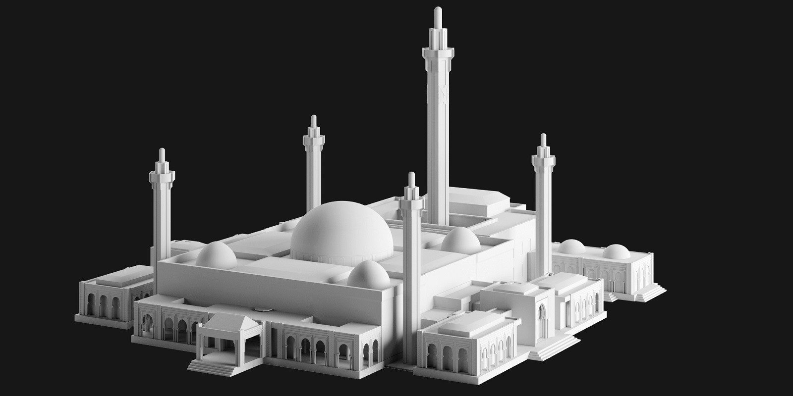 Massalikoul Djinane Mosque - Giant 3D Printable Model by N/A