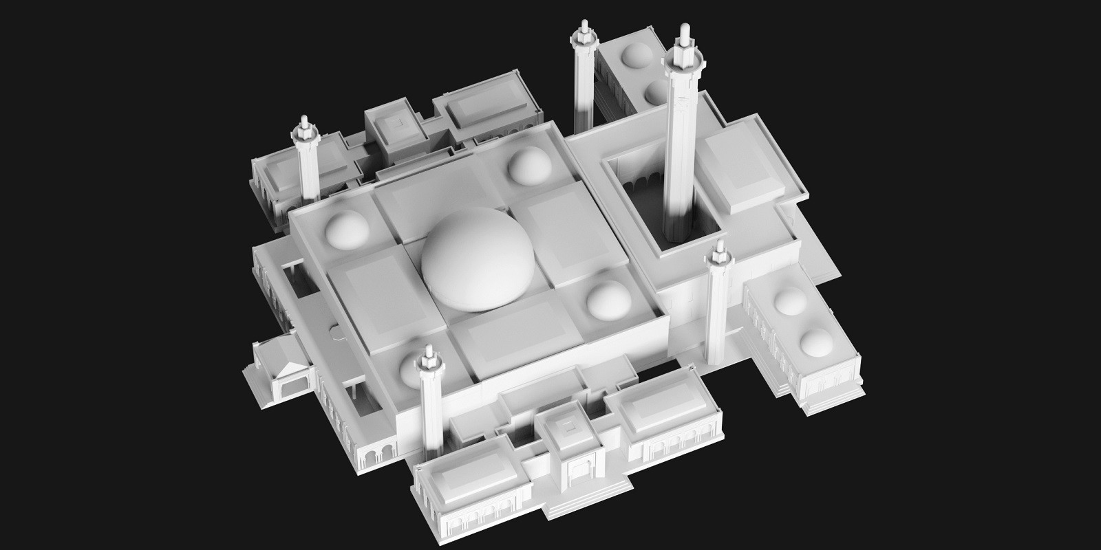 Massalikoul Djinane Mosque - Giant 3D Printable Model by N/A