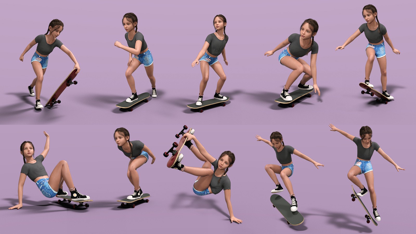 Csr - Skateboard and Poses For G8F and G9F by N/A