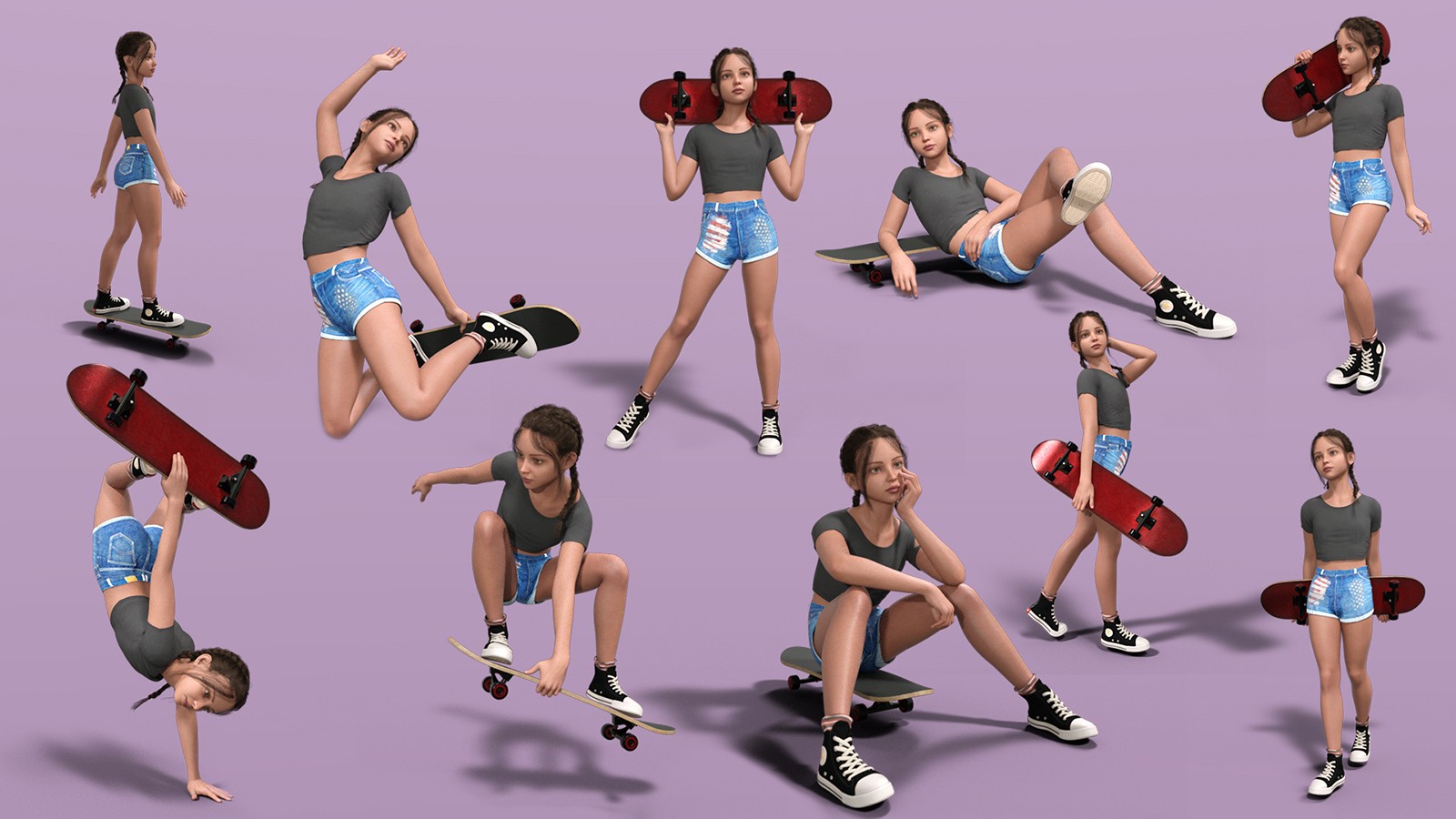 Csr - Skateboard and Poses For G8F and G9F by N/A