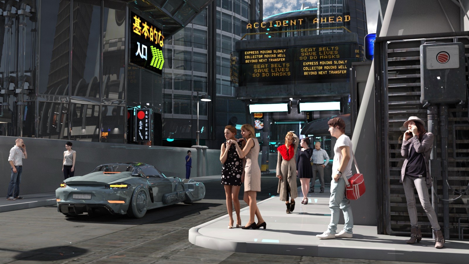 Futuristic City Block for DAZ by N/A