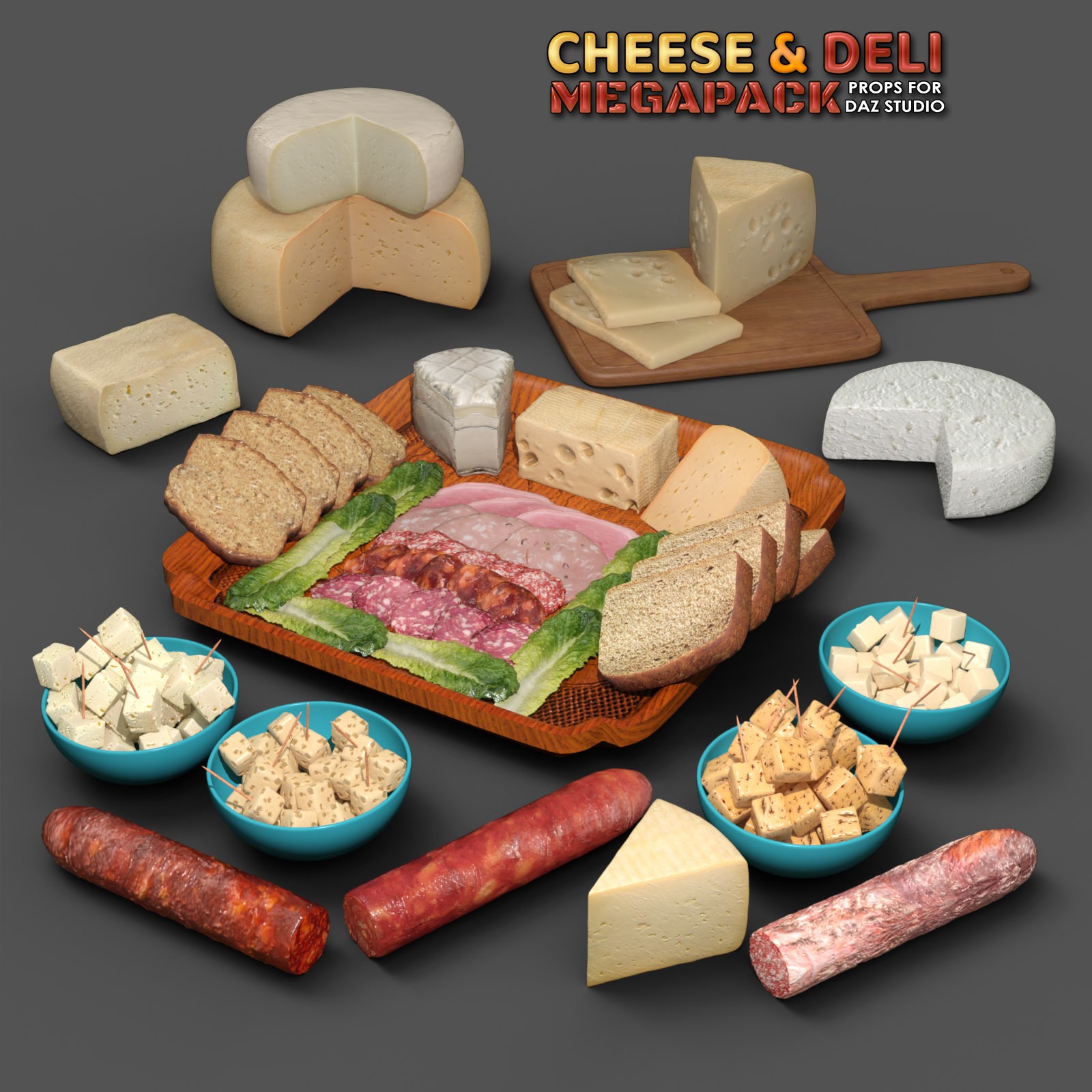 Exnem Cheese & Deli Props for DAZ by N/A