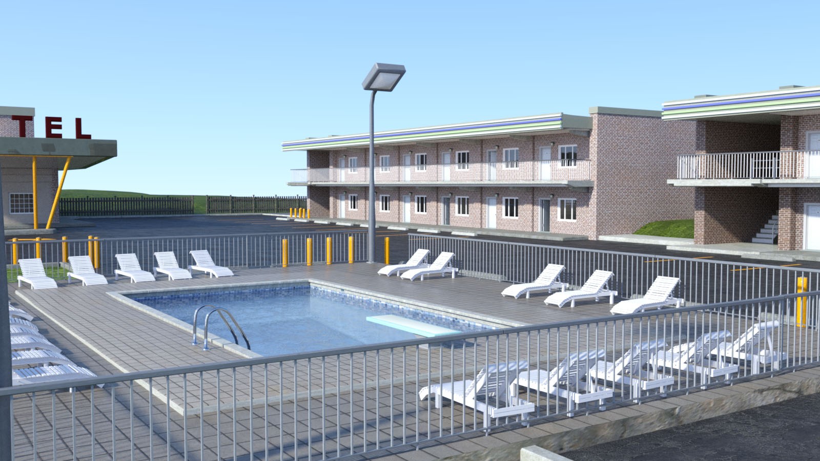 1stB 1970s Roadside Motel iRay & 3DL by N/A
