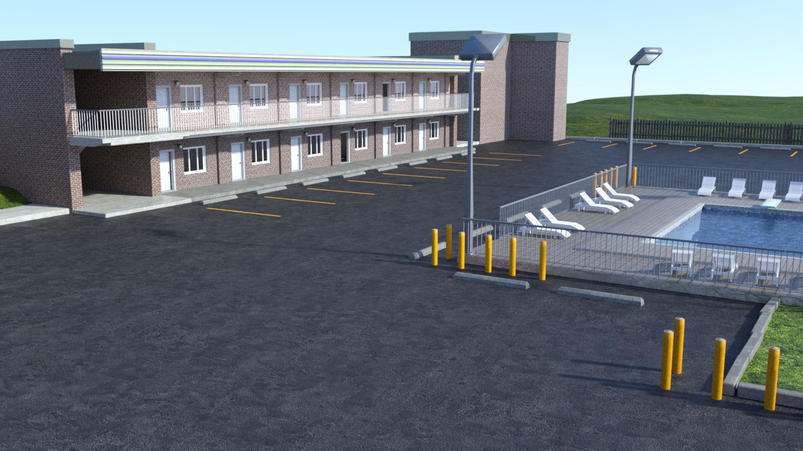 1stB 1970s Roadside Motel iRay & 3DL by N/A