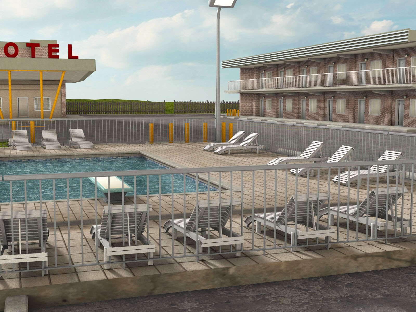 1stB 1970s Roadside Motel iRay & 3DL by N/A