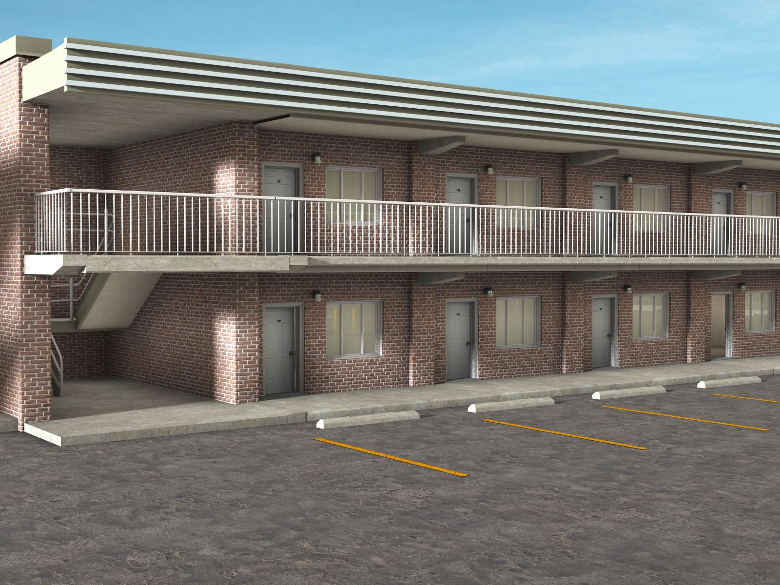 1stB 1970s Roadside Motel iRay & 3DL by N/A