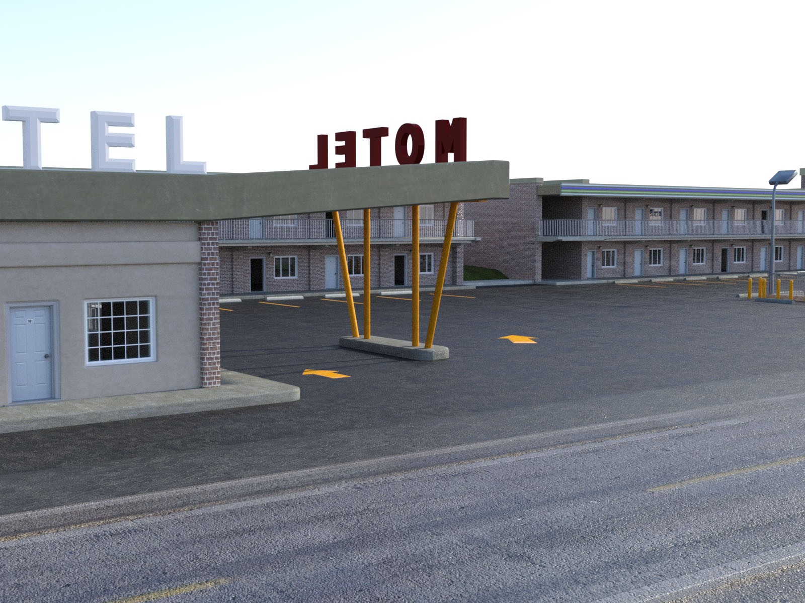 1stB 1970s Roadside Motel iRay & 3DL by N/A