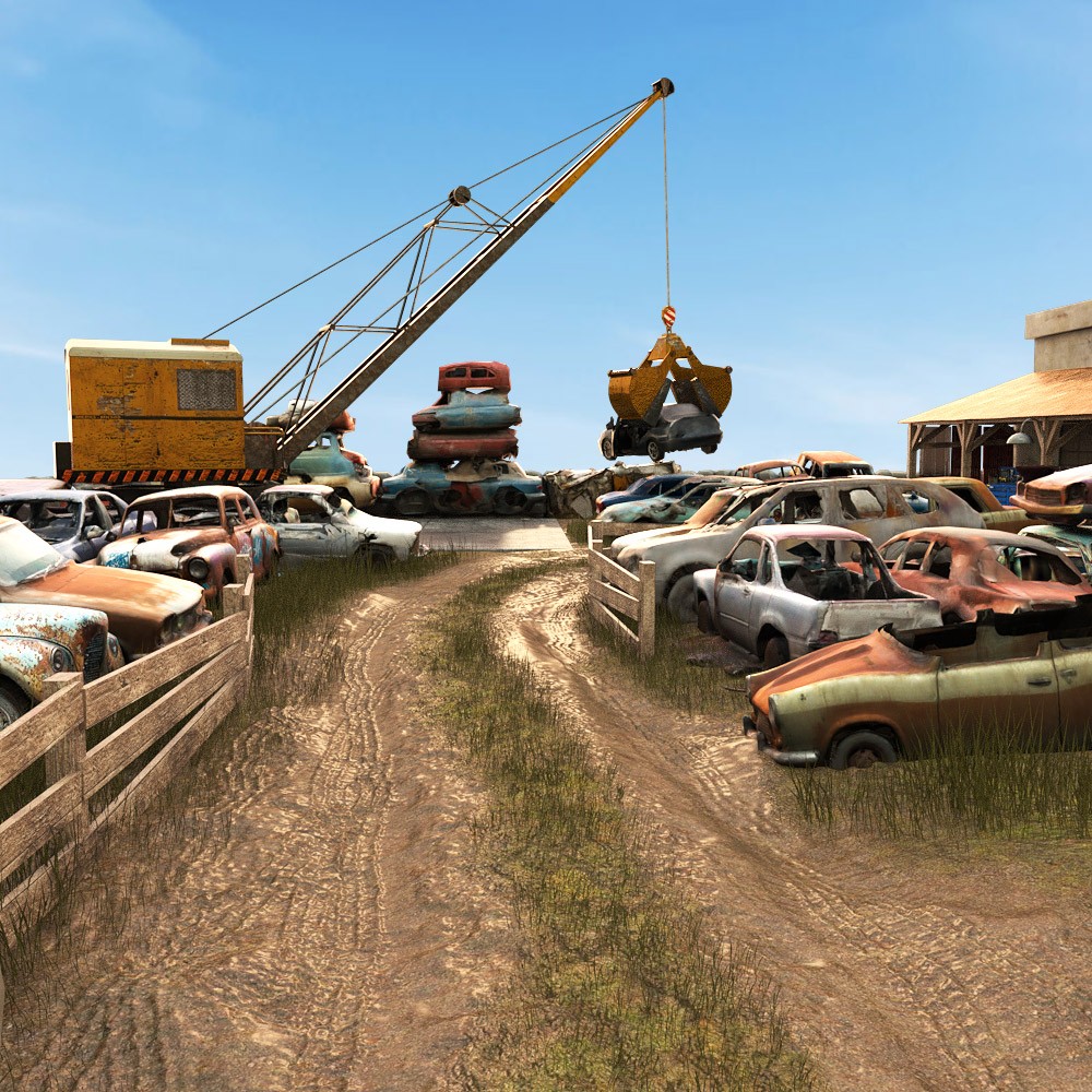 Car Scrapyard for Daz Studio by N/A