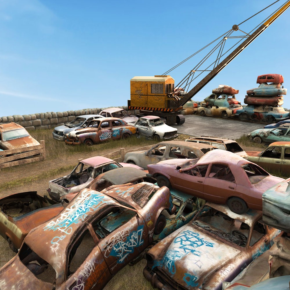 Car Scrapyard for Daz Studio by N/A