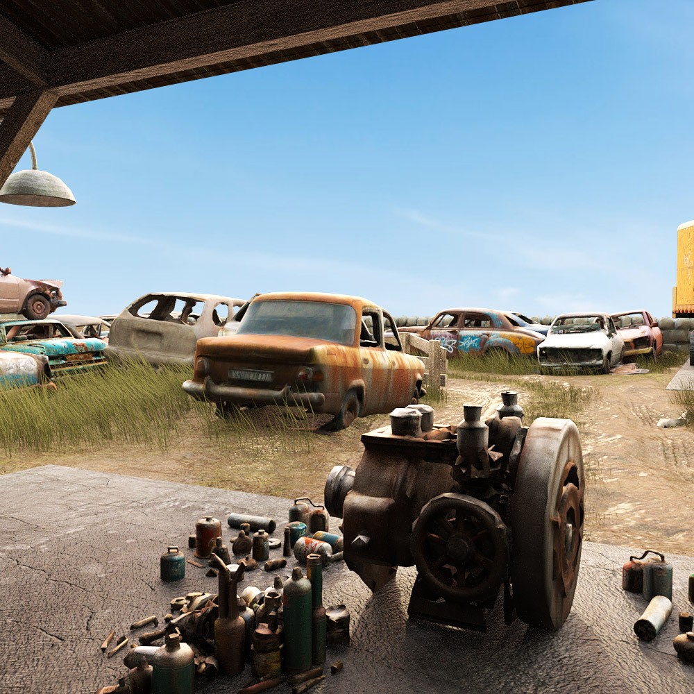 Car Scrapyard for Daz Studio by N/A