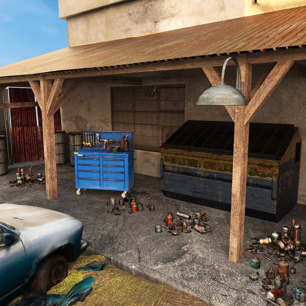 Car Scrapyard for Daz Studio by N/A