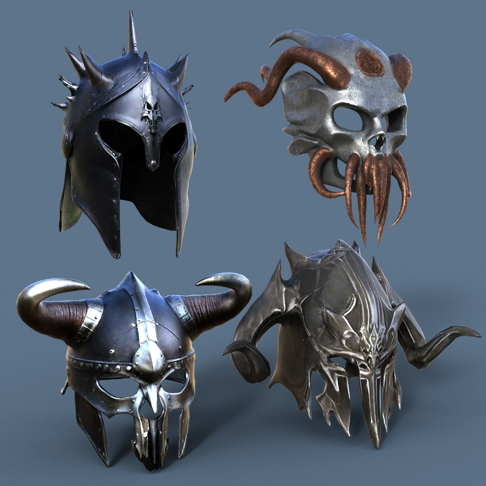 Fantasy Helmet Collection for G3F,G3M,G8F,G8M,G9 by N/A