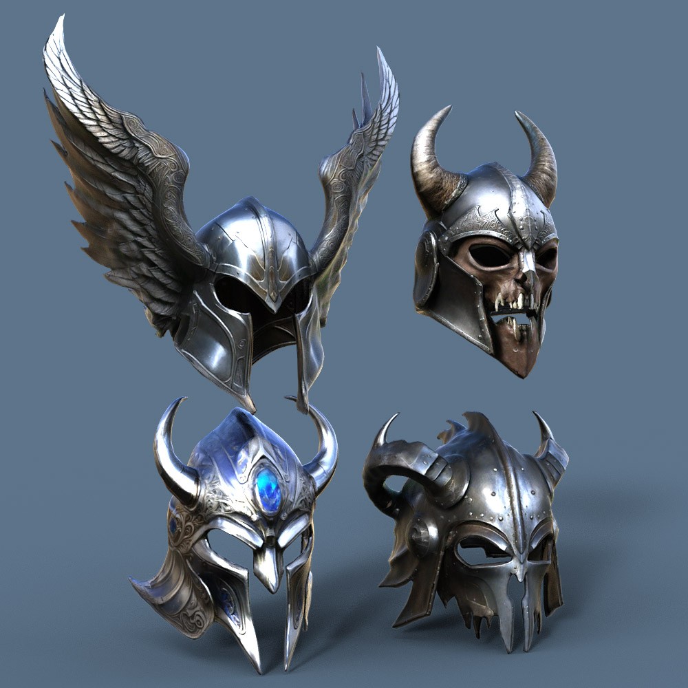 Fantasy Helmet Collection for G3F,G3M,G8F,G8M,G9 by N/A