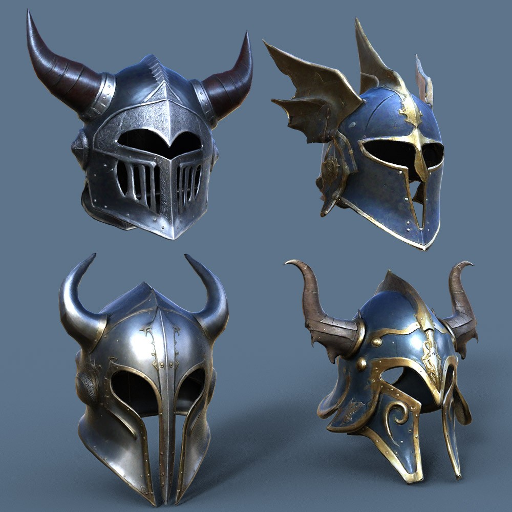 Fantasy Helmet Collection for G3F,G3M,G8F,G8M,G9 by N/A