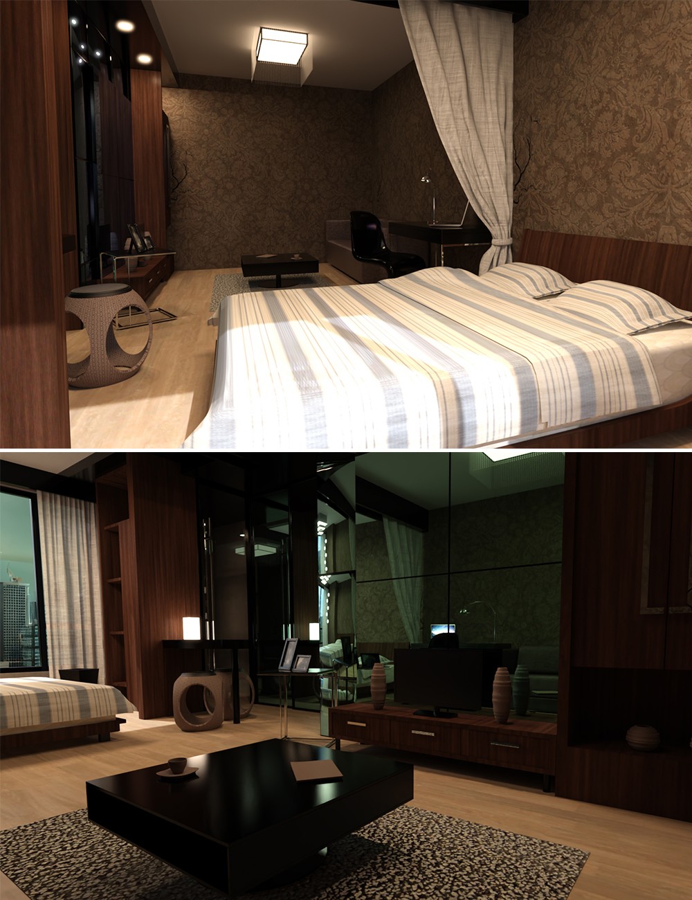 Clacy's Elegant Bedroom by N/A
