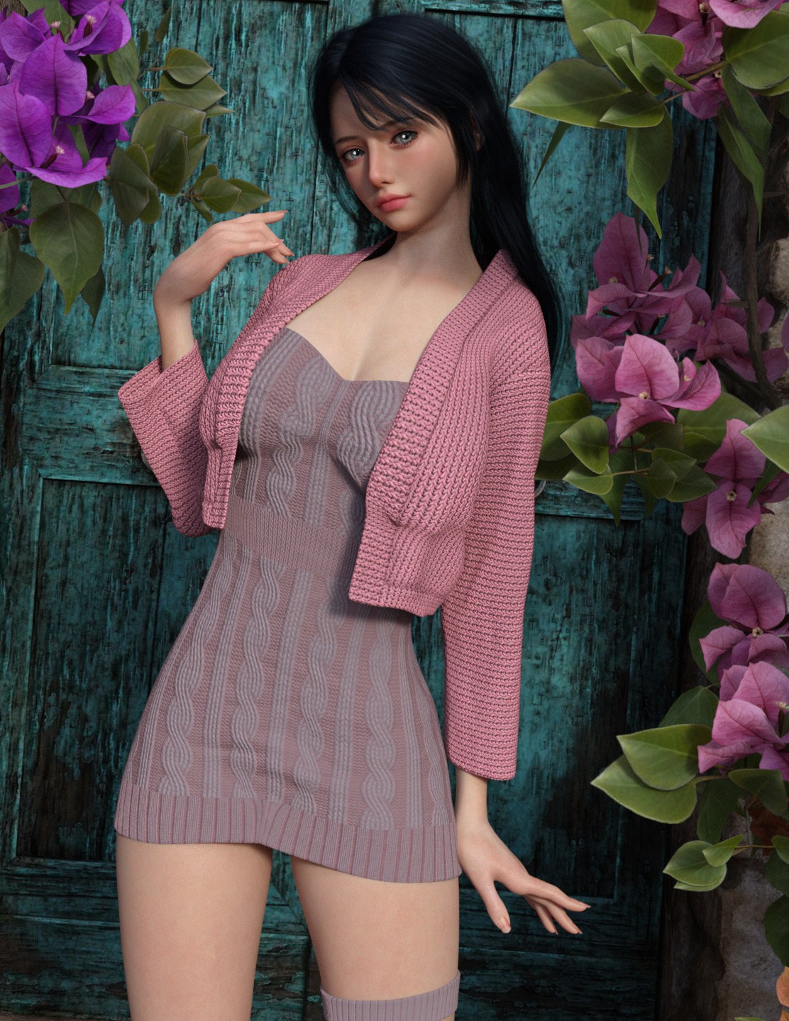 MG-Knit Cardigan & Dress G9 G8F dForce by N/A
