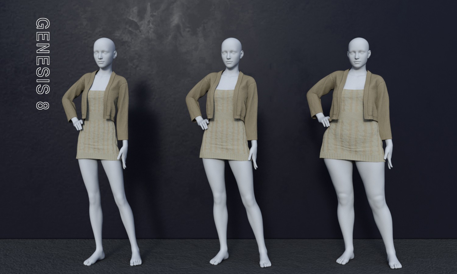 MG-Knit Cardigan & Dress G9 G8F dForce by N/A