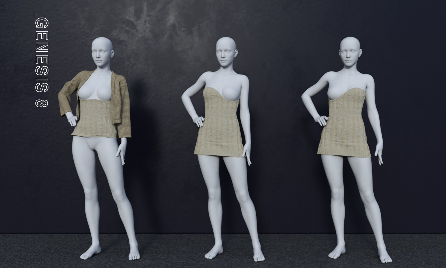 MG-Knit Cardigan & Dress G9 G8F dForce by N/A