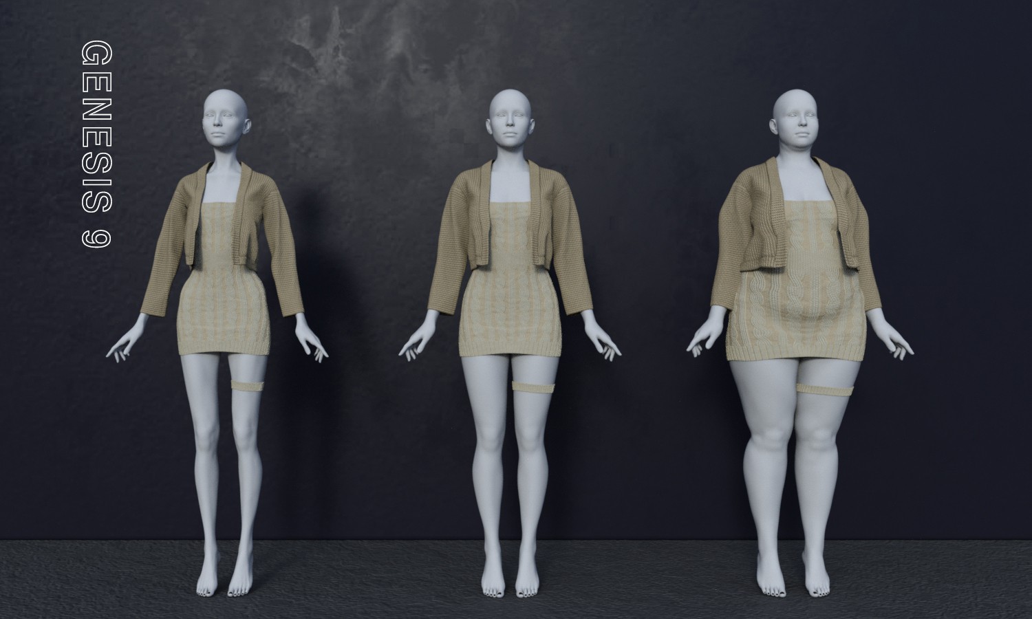 MG-Knit Cardigan & Dress G9 G8F dForce by N/A