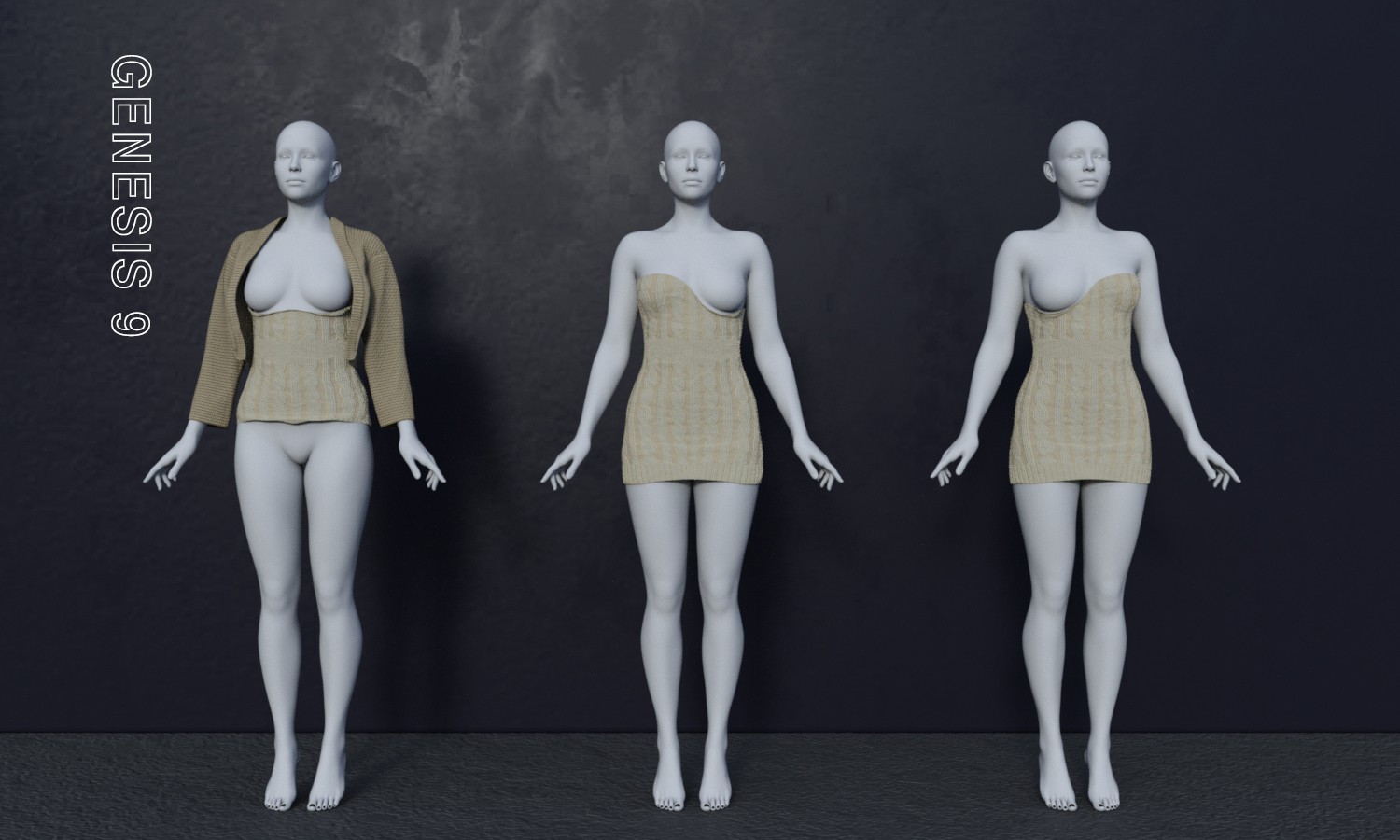 MG-Knit Cardigan & Dress G9 G8F dForce by N/A
