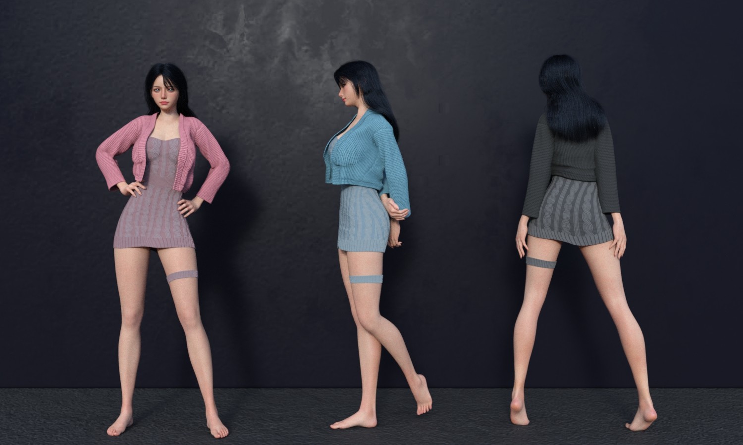 MG-Knit Cardigan & Dress G9 G8F dForce by N/A