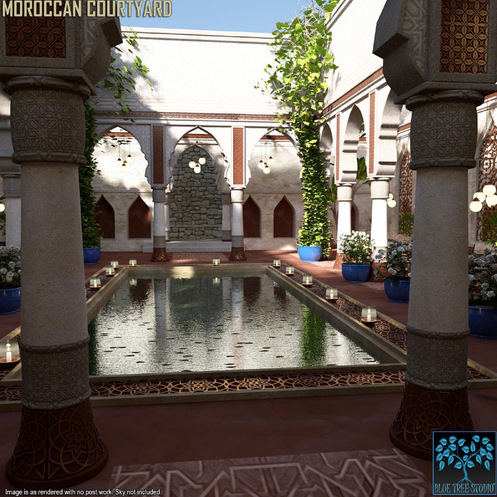 Moroccan Courtyard for Daz by N/A
