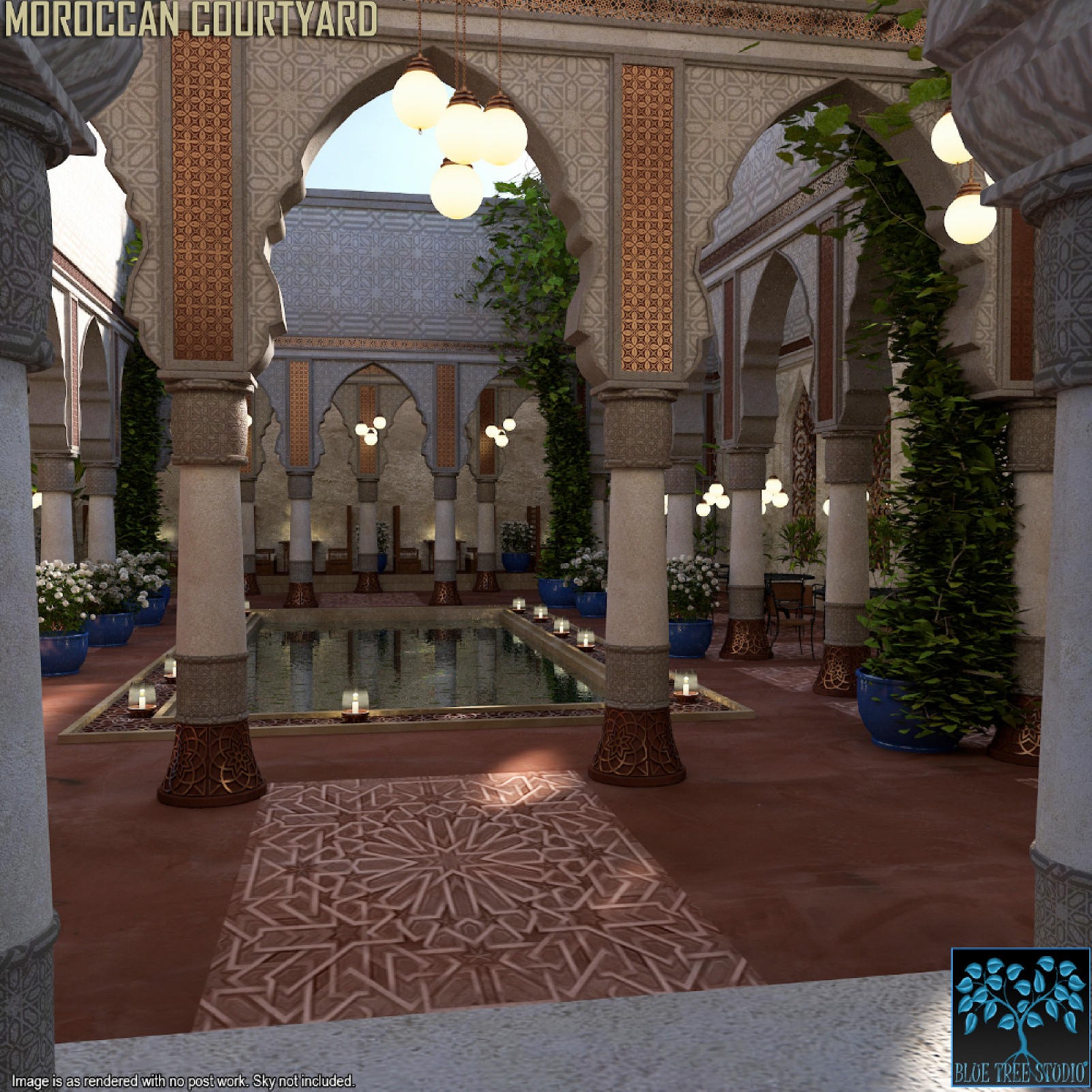 Moroccan Courtyard for Daz by N/A