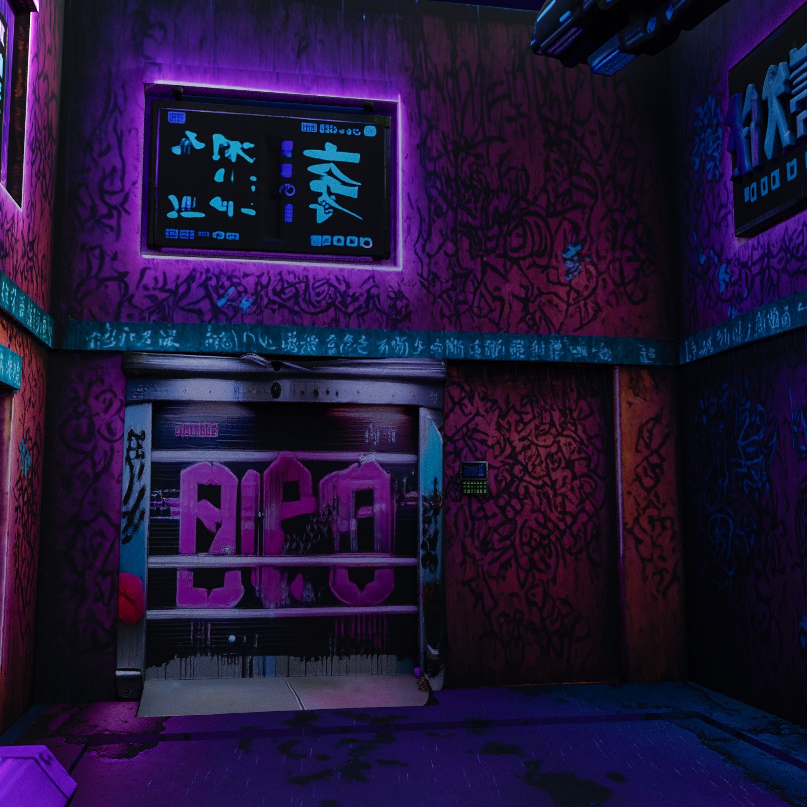 Cyberpunk Alley by N/A